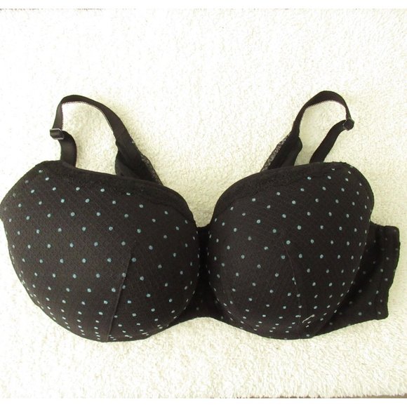 torrid Other - Torrid Curve Bra 40DD Black Blue Polka Dot Underwire Padded Plus Size